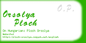 orsolya ploch business card